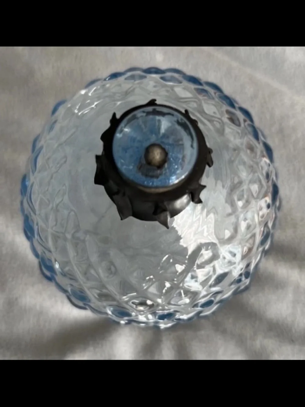 Home Interiors & Gifts Set of 3 Votive Holders Glass 2-clear and 1 blue